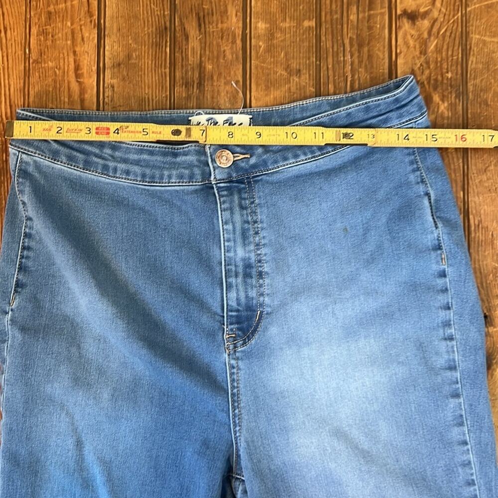 Women's Blue Flared Jeans - Picture 4 of 8